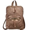 Norvella Woven Washed Calf Leather Backpack โ LA-B0302