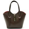Bianca Small Italian Pebbled Leather Crossbody Tote Bag โ DO-B0239
