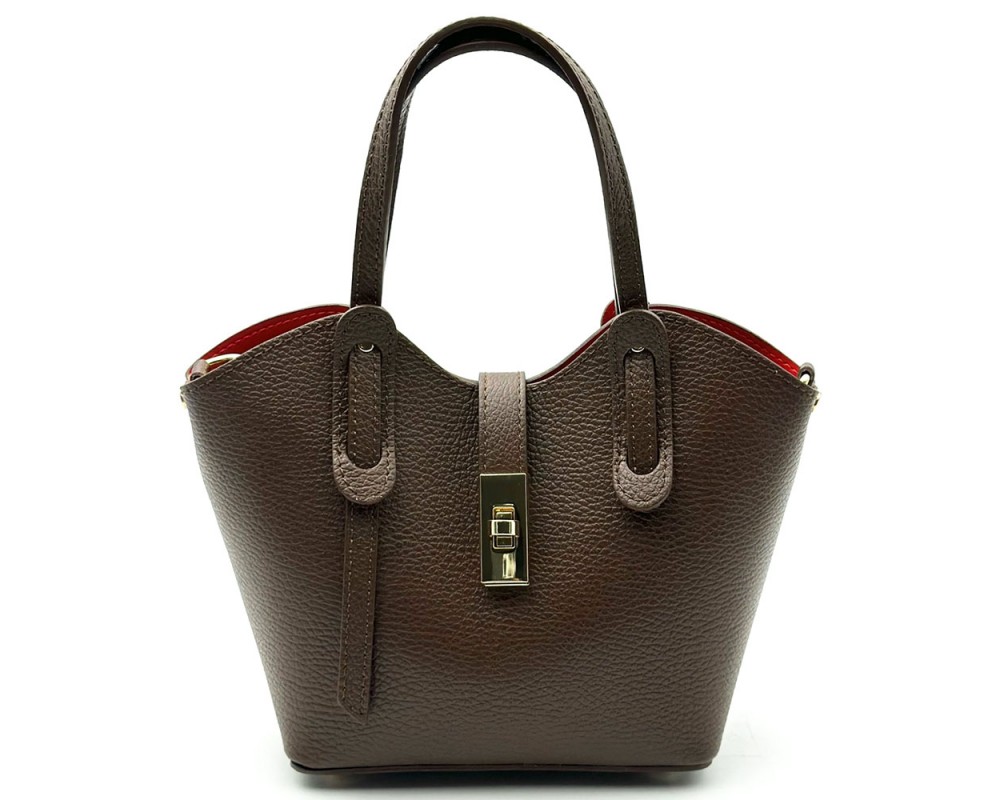 Bianca Small Italian Pebbled Leather Crossbody Tote Bag โ DO-B0239