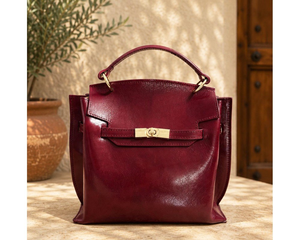 Adelasia Hand-Dyed Vegetable Leather Top Handle Bag โ 6625