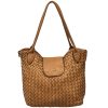 Mirelva Woven Washed Calf Leather Tote Bag โ LA-B0266