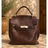 Adelasia Hand-Dyed Vegetable Leather Top Handle Bag โ 6625
