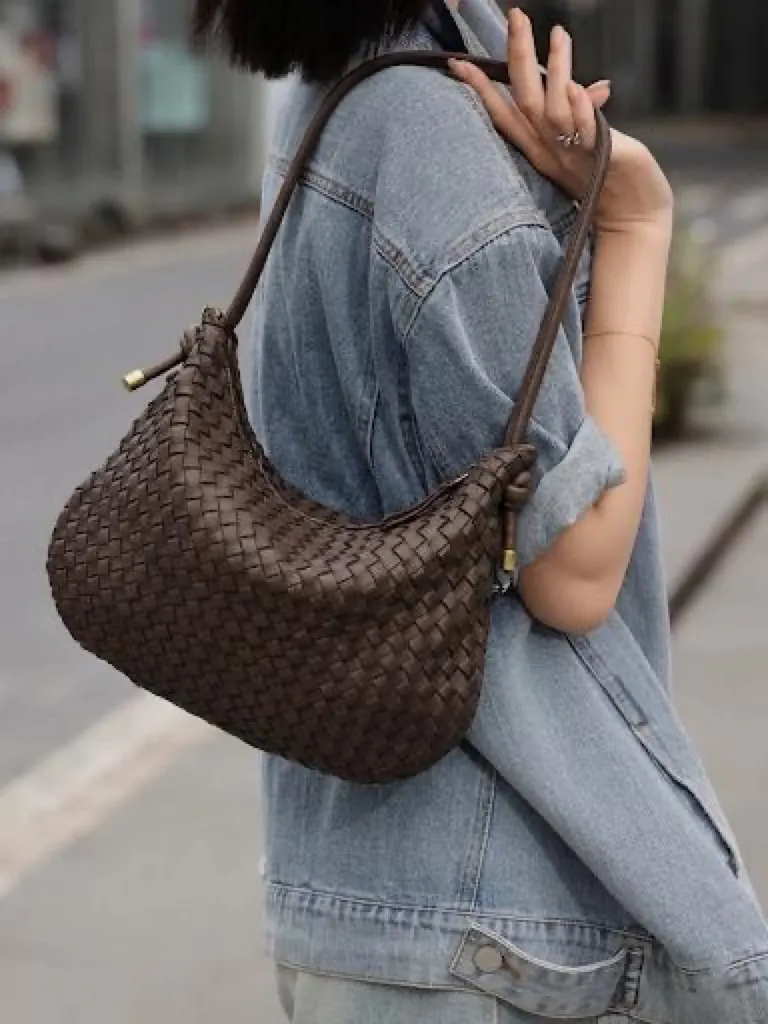 Monica Woven Leather Hobo Bag โ LA-B0236