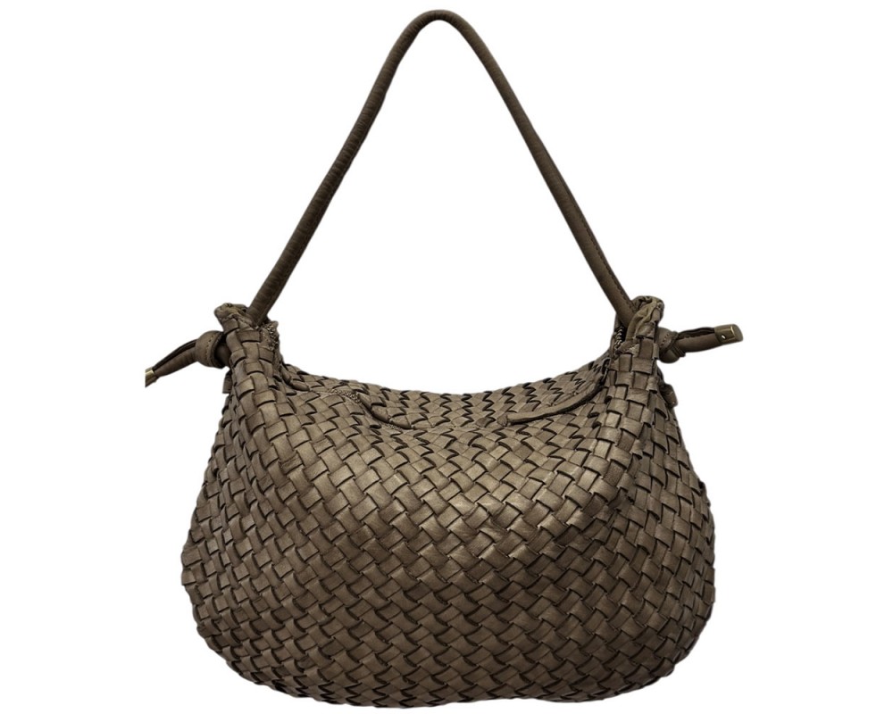 Monica Woven Leather Hobo Bag โ LA-B0236