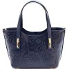 Emily Flora Embossed Leather Handbag โ 5167