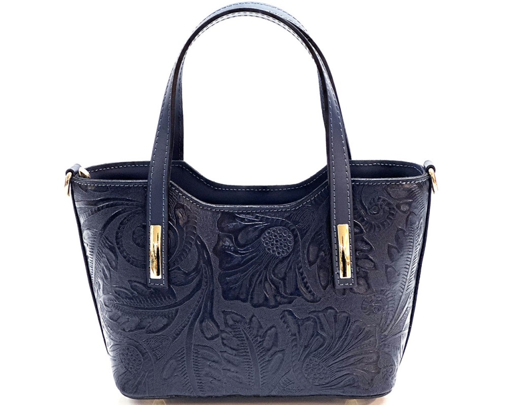 Emily Flora Embossed Leather Handbag โ 5167