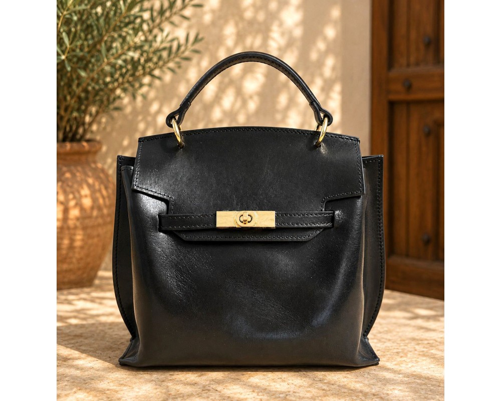 Adelasia Hand-Dyed Vegetable Leather Top Handle Bag โ 6625