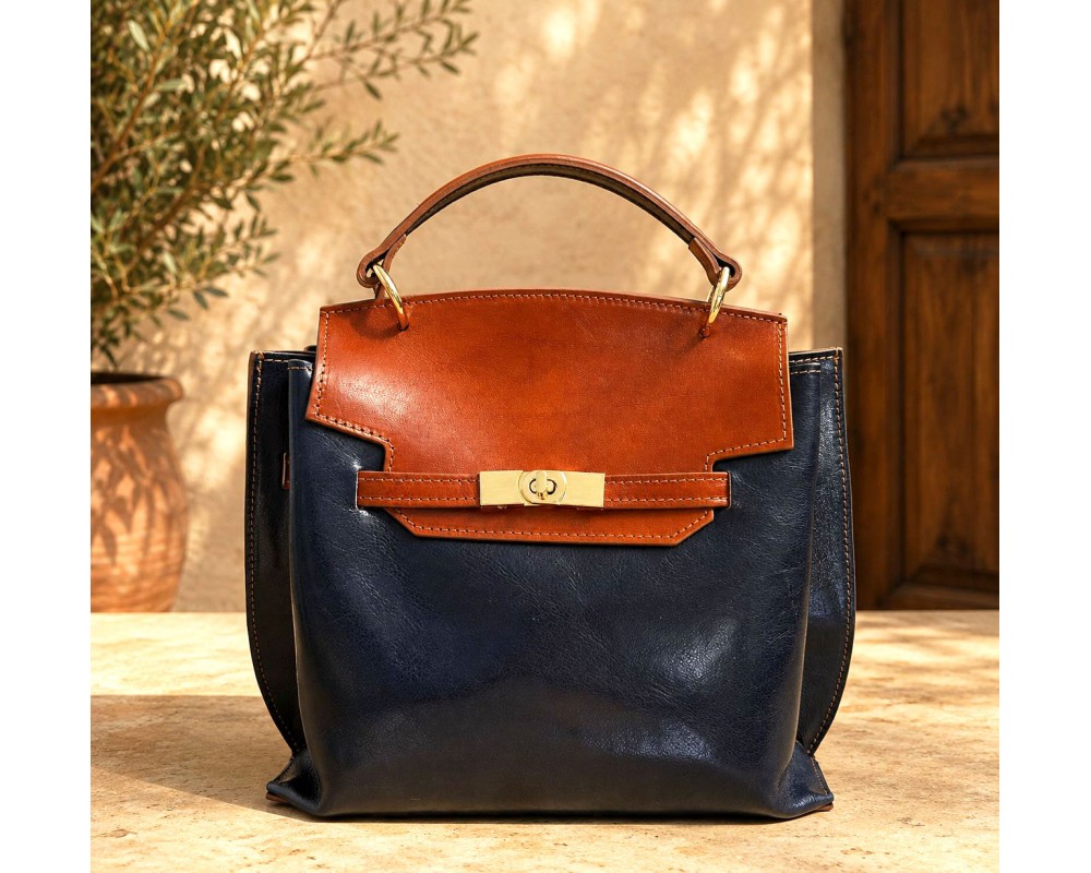 Adelasia Hand-Dyed Vegetable Leather Top Handle Bag โ 6625