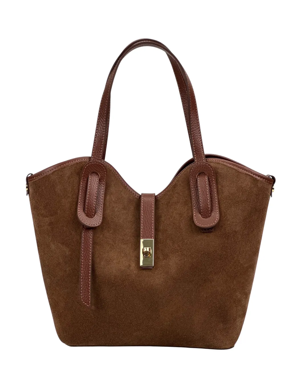 Borsa in pelle scamosciata โ 631-camoscio