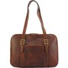 Iรฉna Shoulder tote in natural cowhide trim โ 7555