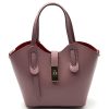 Bianca Small Italian Pebbled Leather Crossbody Tote Bag โ DO-B0239