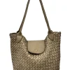 Mirelva Woven Washed Calf Leather Tote Bag โ LA-B0266