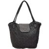 Mirelva Woven Washed Calf Leather Tote Bag โ LA-B0266