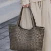 Orlena Woven Washed Calf Leather Shoulder Bag โ LA-B0267