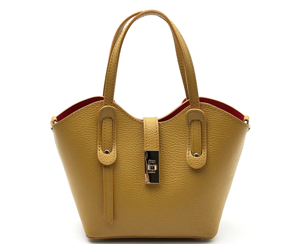 Bianca Small Italian Pebbled Leather Crossbody Tote Bag โ DO-B0239