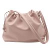 Luciana Cow Leather Drawstring Shoulder Bag โ DO-B0118