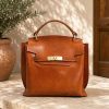Adelasia Hand-Dyed Vegetable Leather Top Handle Bag โ 6625