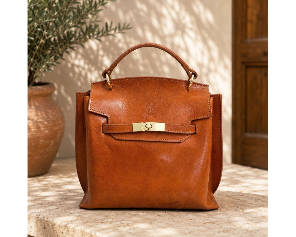 Adelasia Hand-Dyed Vegetable Leather Top Handle Bag โ 6625