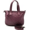 Tessia Handwoven Washed Leather Crossbody Tote โ LA-B0308