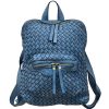 Norvella Woven Washed Calf Leather Backpack โ LA-B0302
