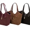 Borsa in pelle scamosciata โ 631-camoscio