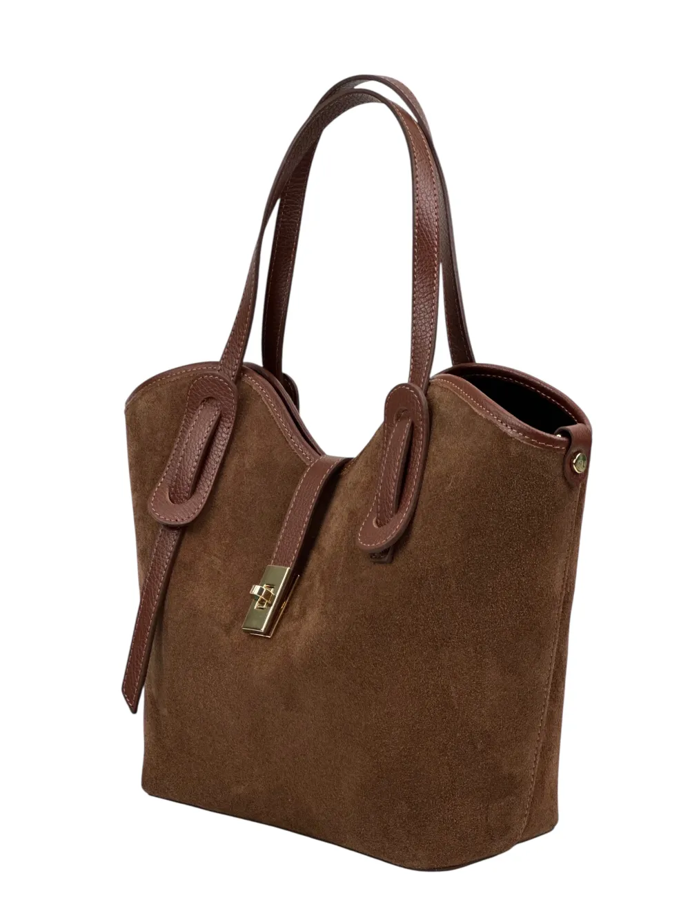 Borsa in pelle scamosciata โ 631-camoscio