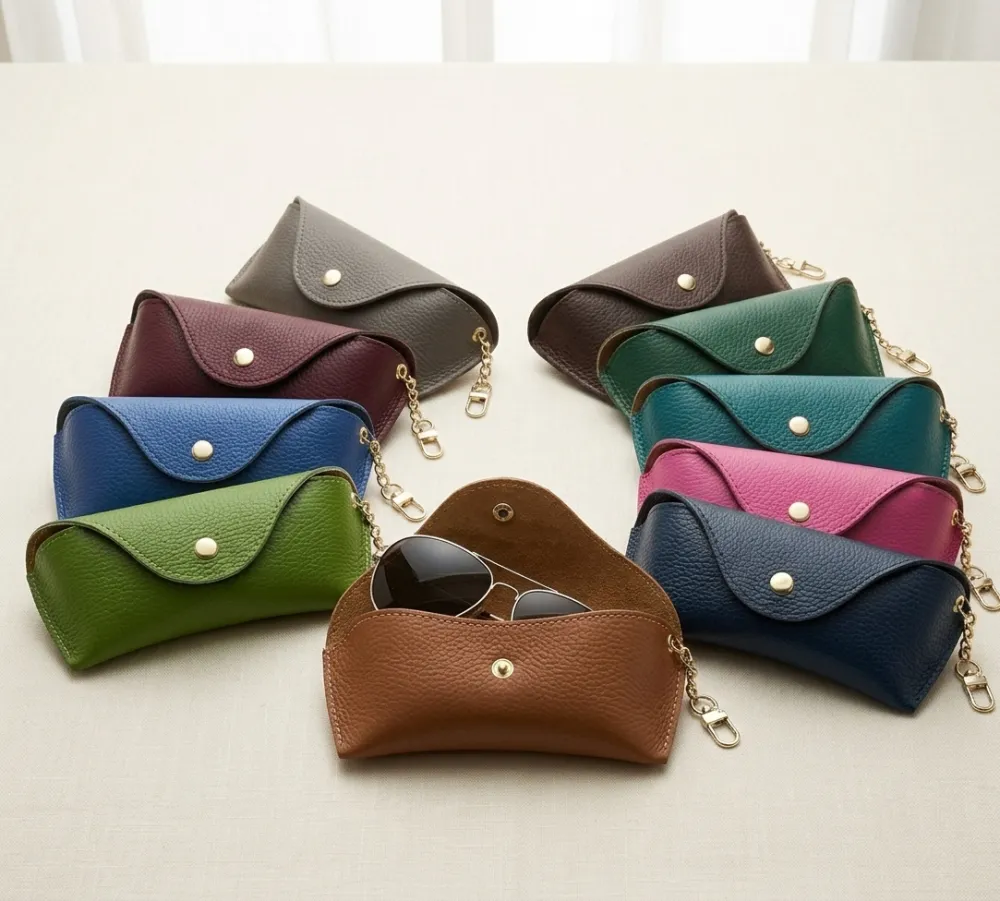 Portaocchiali in vera pelle โ PP-0025
