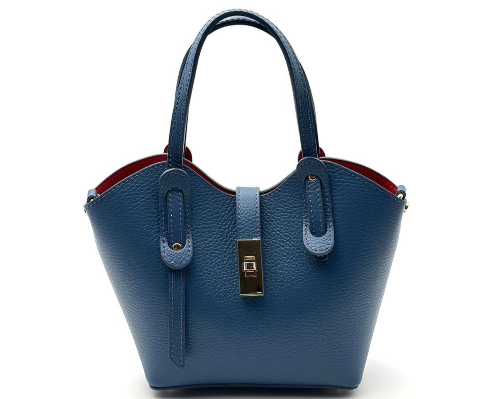 Bianca Small Italian Pebbled Leather Crossbody Tote Bag โ DO-B0239
