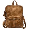 Norvella Woven Washed Calf Leather Backpack โ LA-B0302