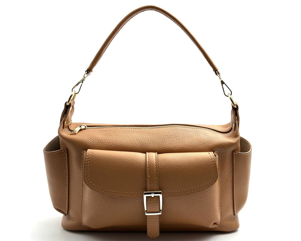 Delvira Pocket Cow Leather Shoulder Bag โ DO-B0272