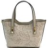 Emily Flora Embossed Leather Handbag โ 5167