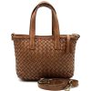Tessia Handwoven Washed Leather Crossbody Tote โ LA-B0308