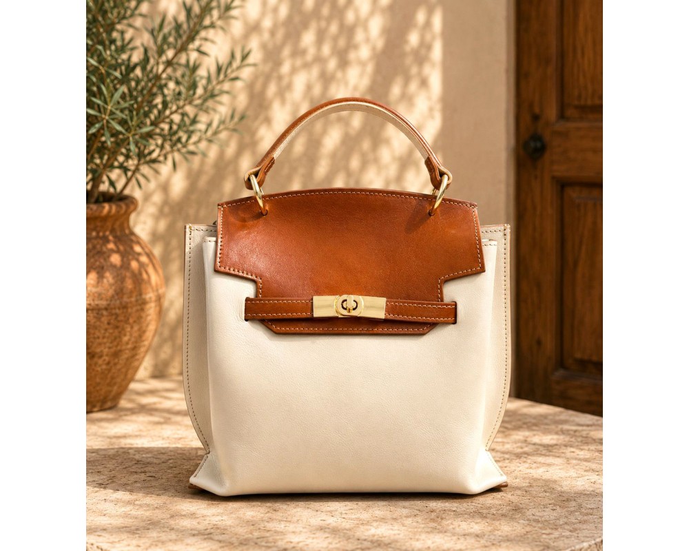 Adelasia Hand-Dyed Vegetable Leather Top Handle Bag โ 6625