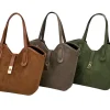 Borsa in pelle scamosciata โ 631-camoscio