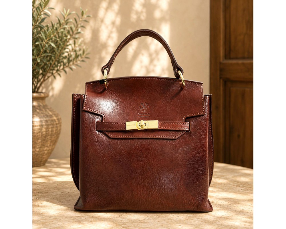Adelasia Hand-Dyed Vegetable Leather Top Handle Bag โ 6625