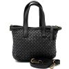 Tessia Handwoven Washed Leather Crossbody Tote โ LA-B0308
