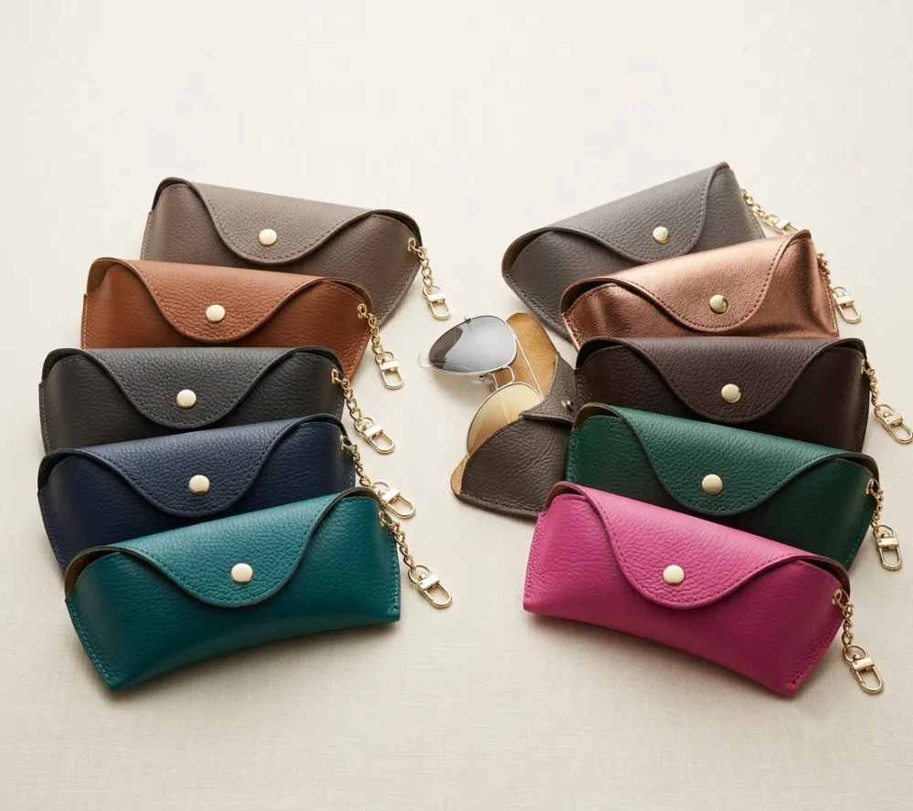Portaocchiali in vera pelle โ PP-0025