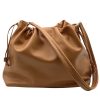 Luciana Cow Leather Drawstring Shoulder Bag โ DO-B0118