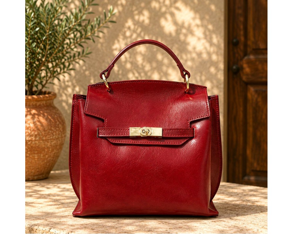 Adelasia Hand-Dyed Vegetable Leather Top Handle Bag โ 6625