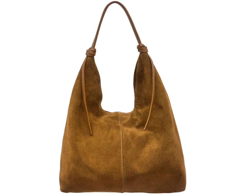Petra Large Suede Shoulder Bag โ CM-B0346