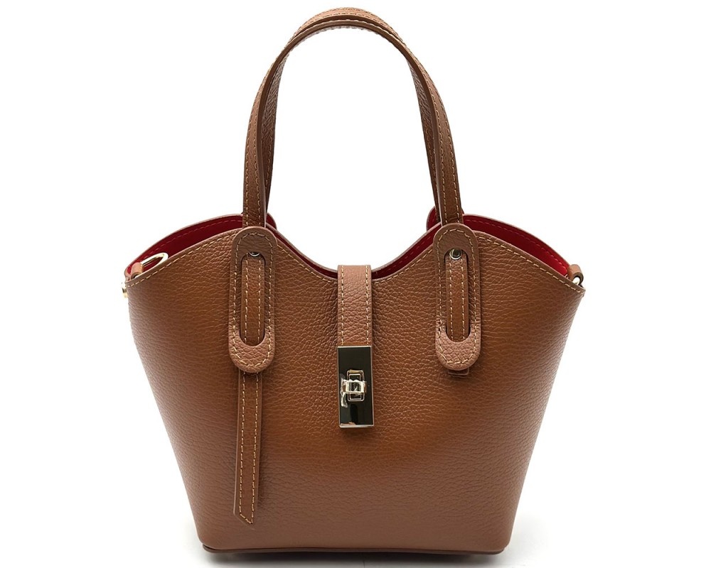 Bianca Small Italian Pebbled Leather Crossbody Tote Bag โ DO-B0239