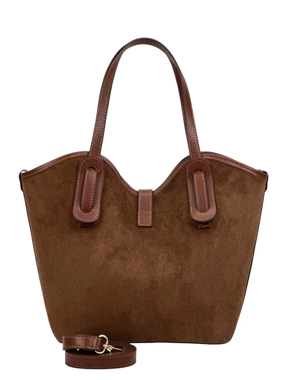 Borsa in pelle scamosciata โ 631-camoscio