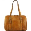 Iรฉna Shoulder tote in natural cowhide trim โ 7555