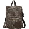 Norvella Woven Washed Calf Leather Backpack โ LA-B0302