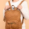 Norvella Woven Washed Calf Leather Backpack โ LA-B0302