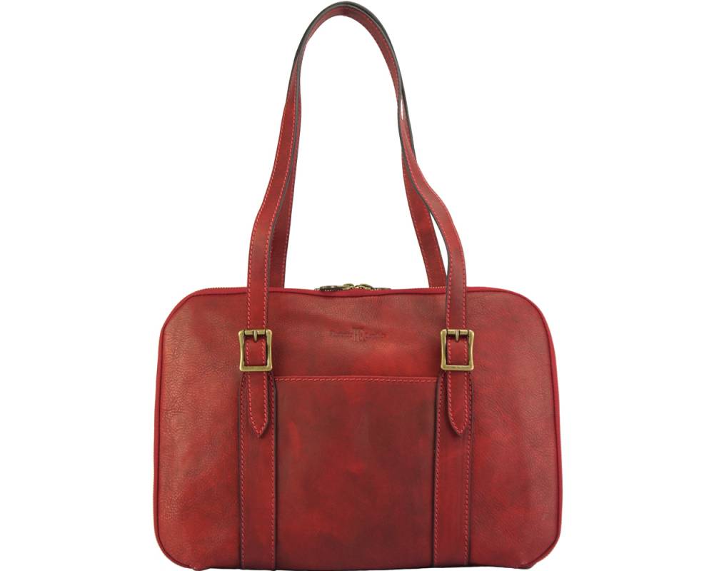Iรฉna Shoulder tote in natural cowhide trim โ 7555