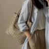 Mirelva Woven Washed Calf Leather Tote Bag โ LA-B0266