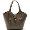Bianca Small Italian Pebbled Leather Crossbody Tote Bag โ DO-B0239