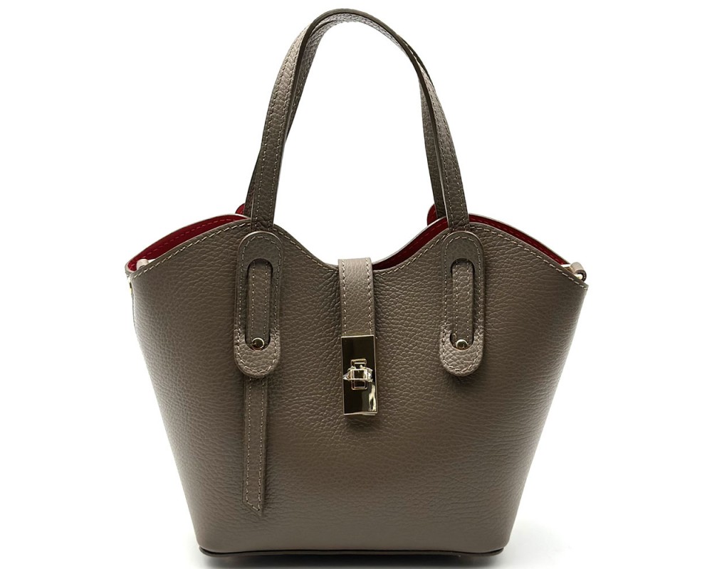 Bianca Small Italian Pebbled Leather Crossbody Tote Bag โ DO-B0239