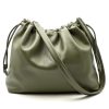 Luciana Cow Leather Drawstring Shoulder Bag โ DO-B0118